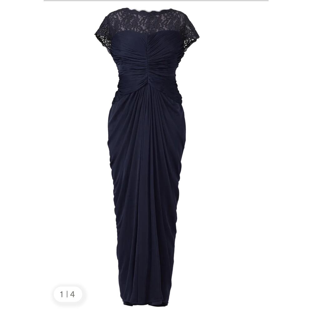 Like a Glove Gown Adrianna Papell Black Evening Event Formal Glam Dress 8